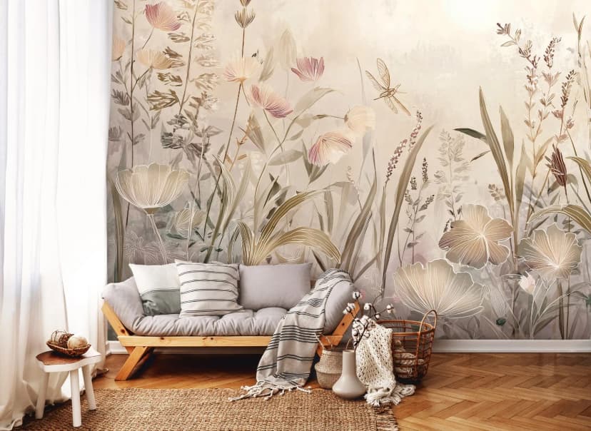Fototapete Natur Blumen Blätter VLIES TAPETE XXL + KLEISTER 381
