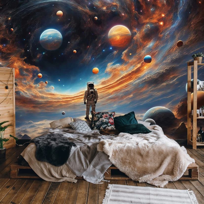 Fototapete Kinderzimmer Junge Weltall Galaxy Kinder VLIES TAPETE XXL + KLEISTER