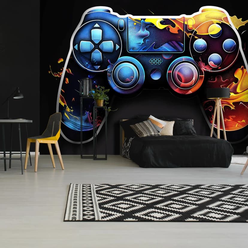 Fototapete Kinderzimmer Junge Gaming Gamer Kinder VLIES TAPETE XXL + KLEISTER