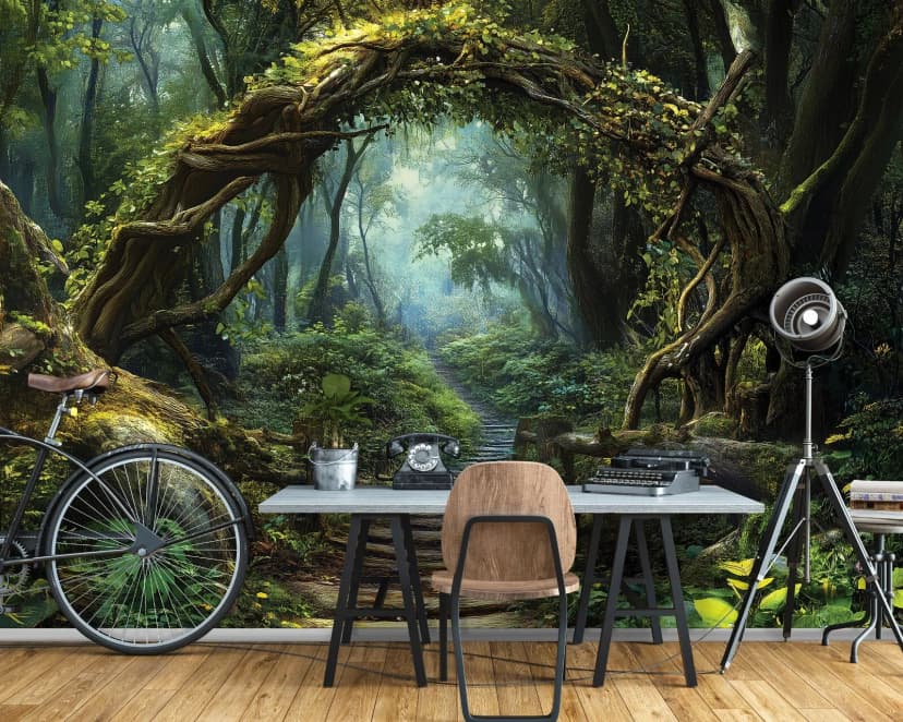 Fototapete 3D Effekt Wald Natur Wohnzimmer VLIES TAPETE XXL + KLEISTER 311