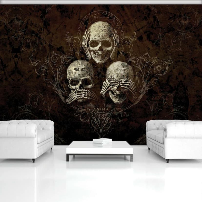 ALCHEMY Vlies Fototapete Totenkopf Skull Gothic Skelett Schädel Fantasy 485