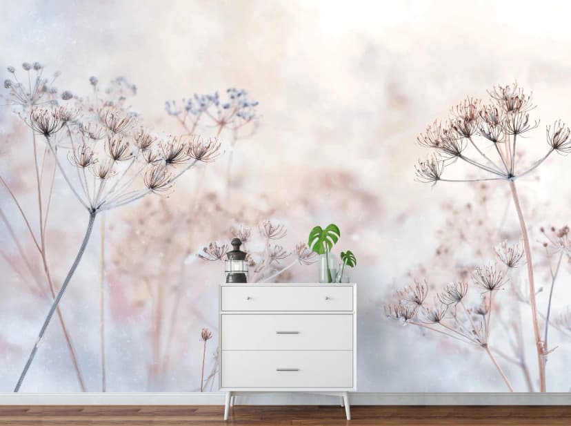 Fototapete Natur wilde Blumen Wiese Pastel color VLIES TAPETE XXL + KLEISTER 446