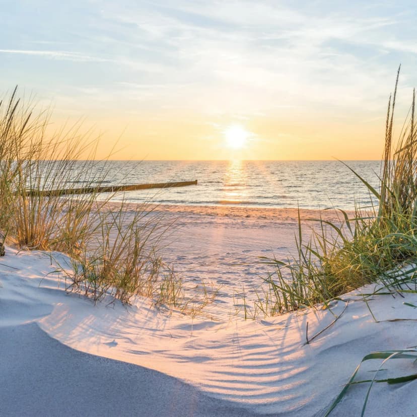 Vlies Fototapete Nach Maß STRAND MEER 3D EFFEKT NORDSEE TAPETE XXL Wohnzimmer