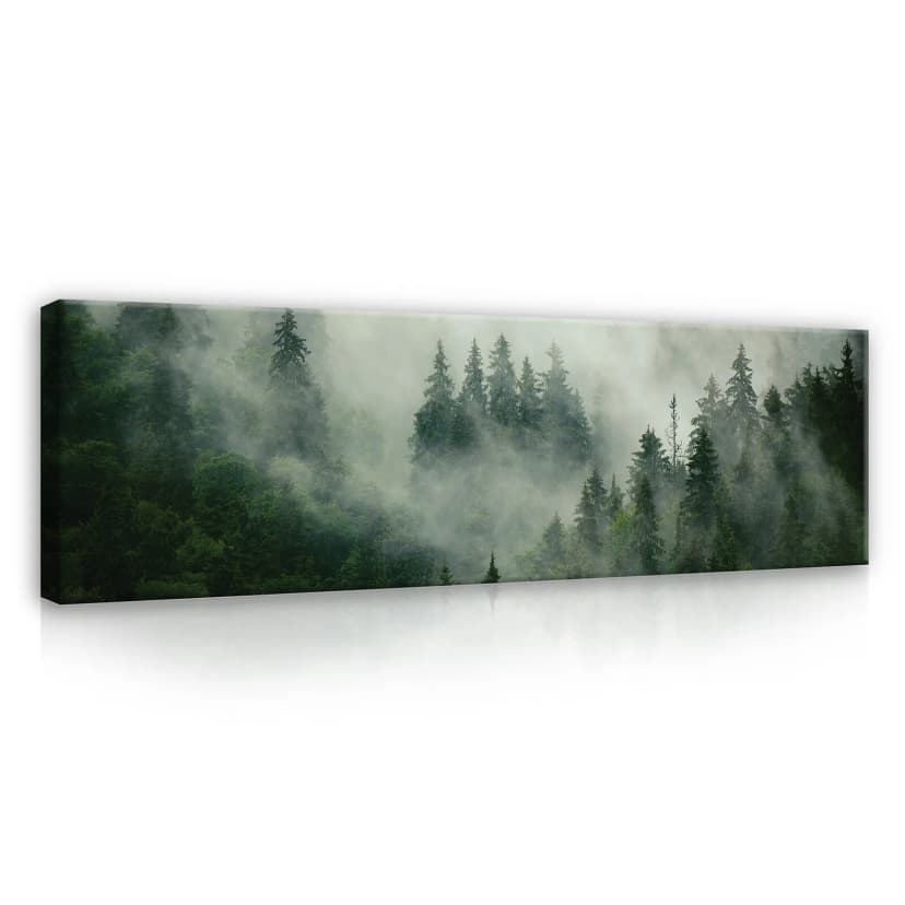 WALD NEBEL NATUR Leinwand Bilder Groß Wandbilder Leinwandbild Wohnzimmer BIld