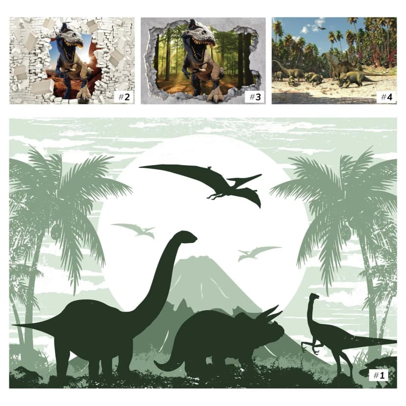 Vlies Fototapete Kinderzimmer 3D Dinosaurier Dino Für Kinder Junge + KLEISTER