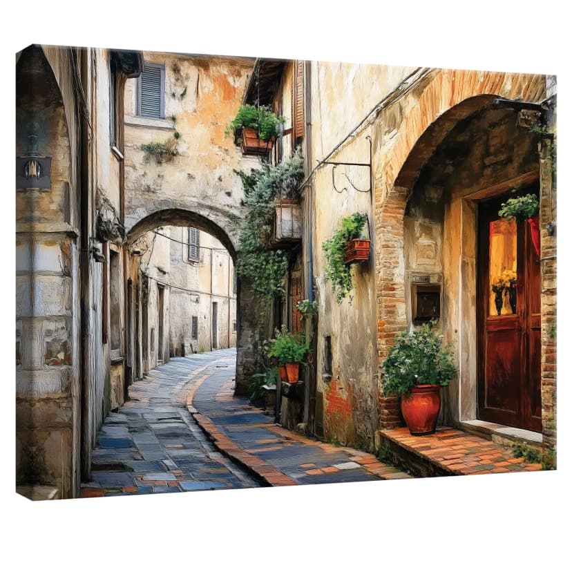 Leinwand Bilder Italien Gasse Stadt Wandbilder Groß Leinwandbild XXL Bilder
