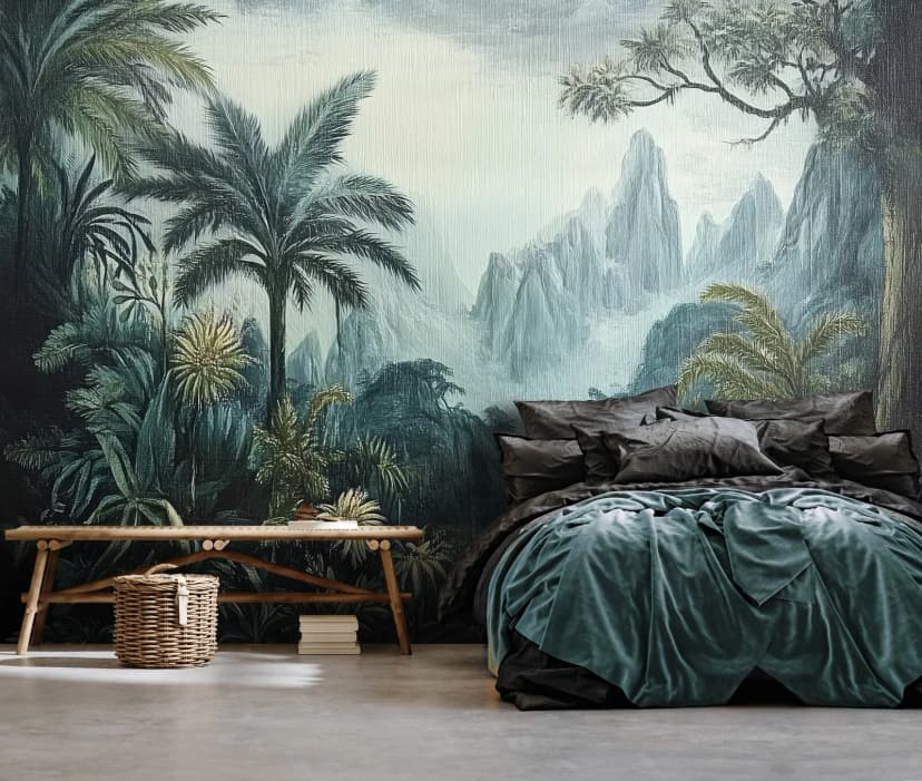 Fototapete Natur Tropischer Wald Wohnzimmer VLIES TAPETE XXL + KLEISTER 172