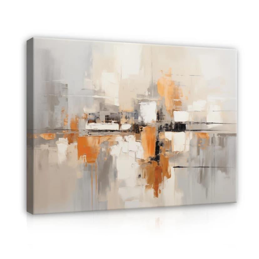 ABSTRAKT BEIGE MODERN Leinwand Bilder Wohnzimmer Bild Leinwandbild Wandbilder