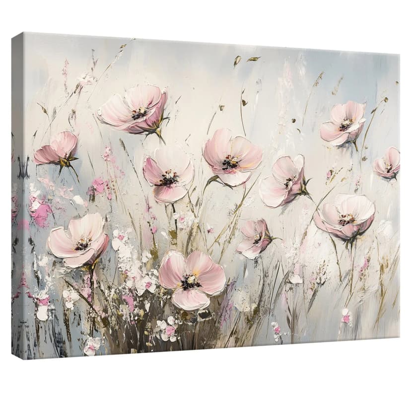 Leinwand Bilder Blumen Abstrakt Beige Wandbilder Groß Leinwandbild XXL Bilder