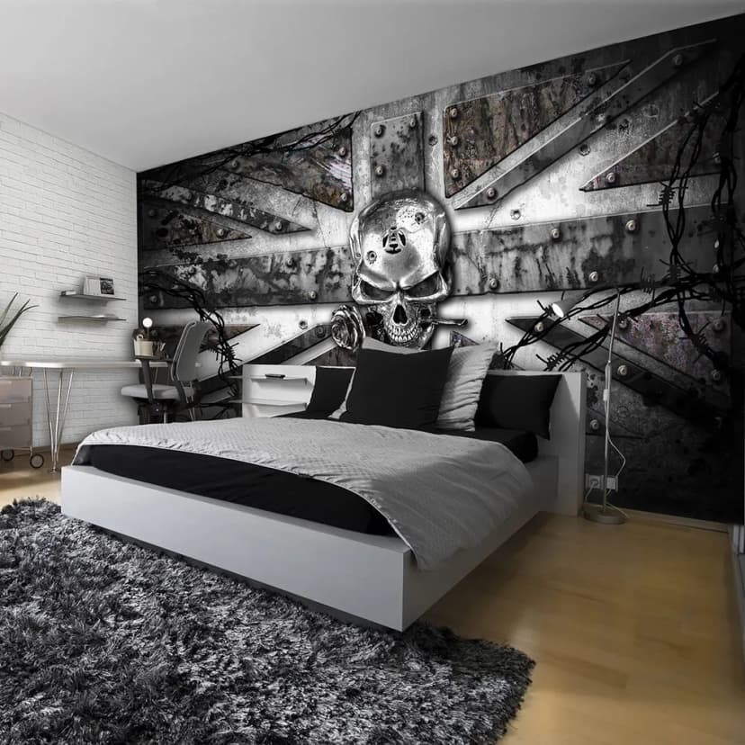 Vlies Fototapete ALCHEMY TOTENKOPF Wohnzimmer Gothic Schädel Wandtapete 524