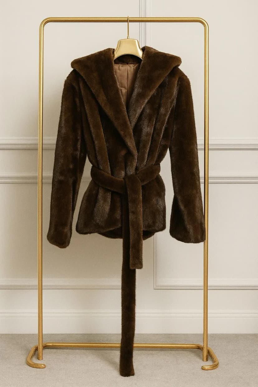 Damen Superweiche Kunstpelzjacke mit Kapuze – extrem kuschelig & plush.