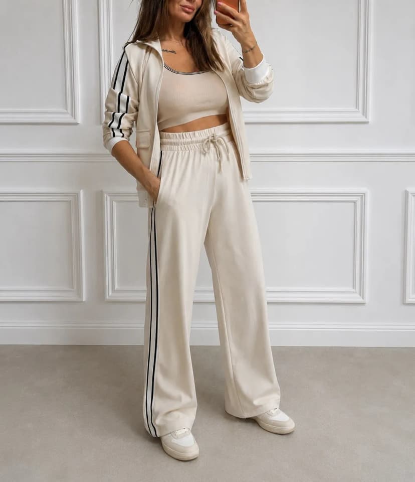 Damen Premium Zweiteiliger Set butterweich fließend bequem Premium Loungewear
