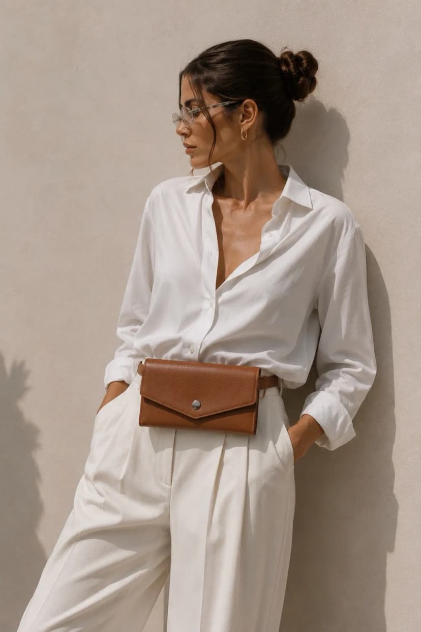 gürteltasche aus Leder Bauchtasche Nierentasche Hüfttasche , Braune Leather Bag