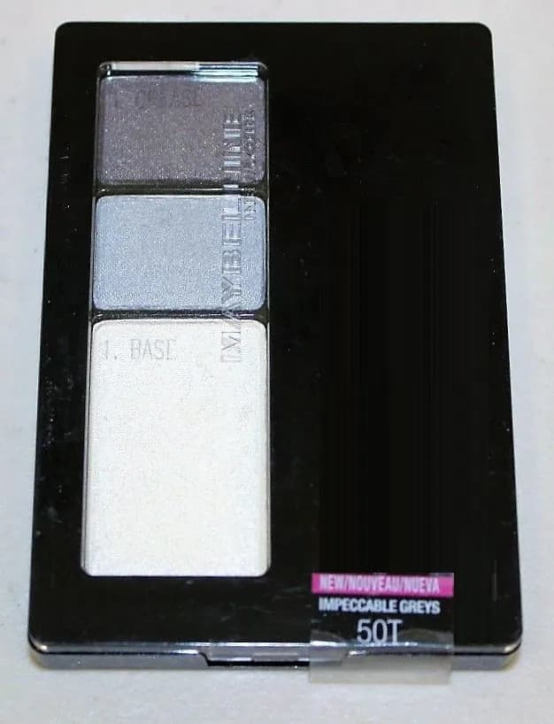 NEW! Maybelline Expertwear Eyeshadow Trio Stylish Smokes -50T Impeccable Grays