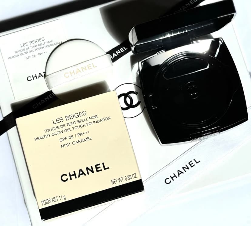 Chanel Les Beiges Healthy Glow Gel Touch Foundation SPF25 No.91 Caramel 11g