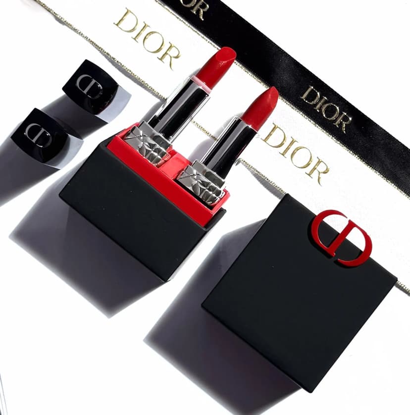 Dior Limited Edition Rouge Dior Mini Couture Colour Lipstick Set In Case 1,4gx2