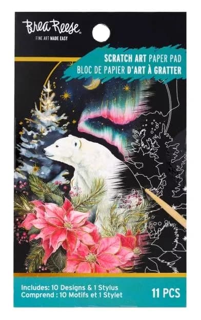 Brea Reese MINI WEIHNACHTEN AURORA Scratch Art 3,25" x 5,75" NEU