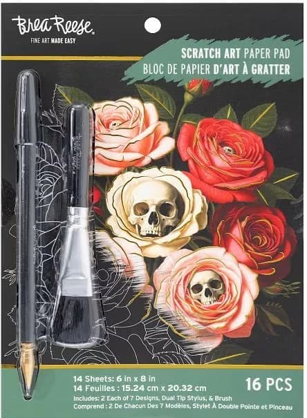 Brea Reese HEXENGARTEN Scratch Kunst Papier Block 6" x 8" NEU