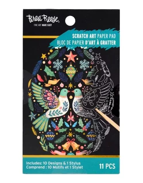 Brea Reese Mini Nordic Christmas Scratch Art 3,25" x 5,75" NEU