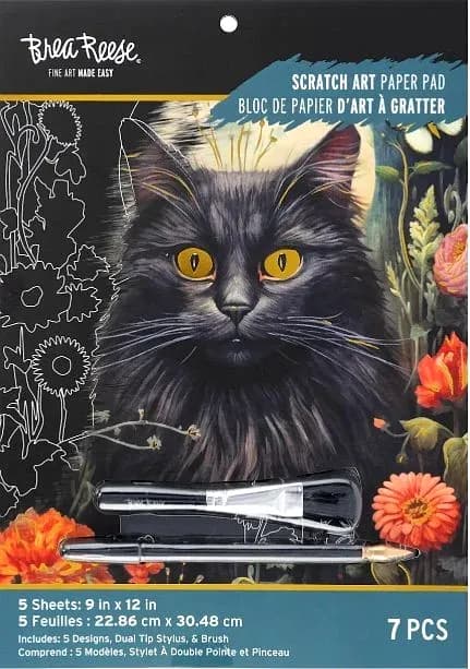 Brea Reese WALDFREUNDE Scratch Kunst Papier Block 9" x 12" Halloween NEU