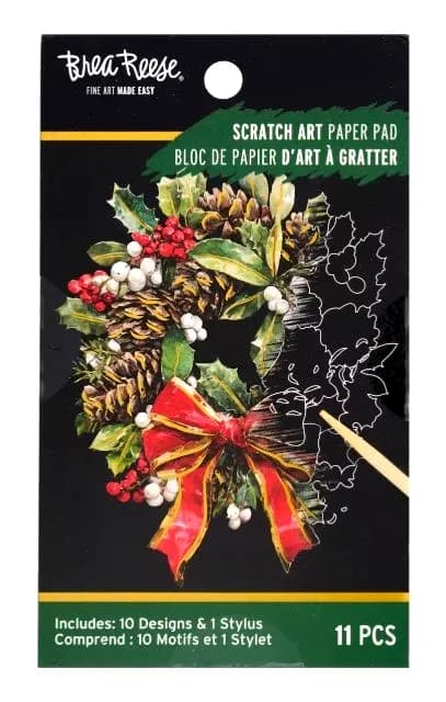 Brea Reese MINI WEIHNACHTEN IKONEN Scratch Art 3,25" x 5,75" NEU