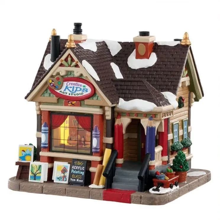 Lemax CREATIVE KIDS ART STUDIO # 05656 Weihnachtsdorf Gebäude RETIRED Neu