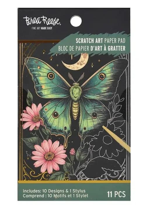 Brea Reese MINI MOONLIT FIELD Scratch Art 3,25" x 5,75" NEU