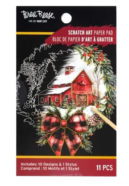 Brea Reese Mini Country Weihnachten Scratch Art 3,25" x 5,75" NEU