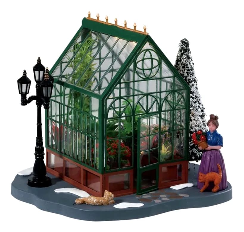 Lemax Victorian Gewächshaus #84347 Weihnachtsdorf beleuchtetes Gebäude 2018 NEU