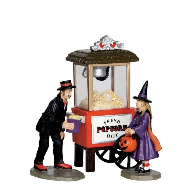 Lemax Popcorn Treats 3er Set #32112 Halloween Spooky Town Village Figur NEU