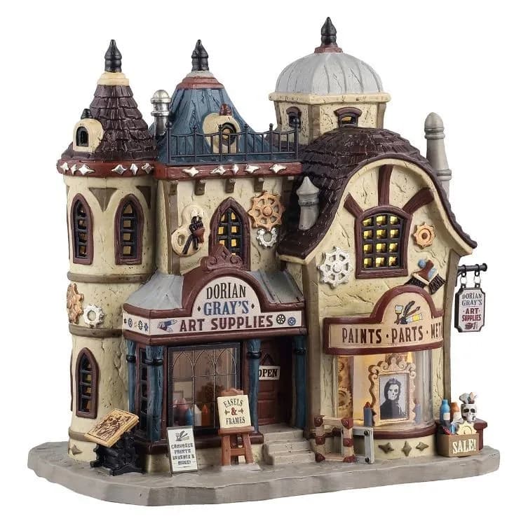 Lemax DORIAN GRAY'S ART SUPPLY # 55306 Halloween beleuchtet NEU