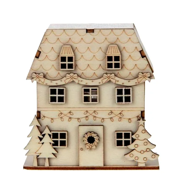 CLASSIC HOUSE DIY LED Holz Dorf Dekor von Make Market 3,75"
