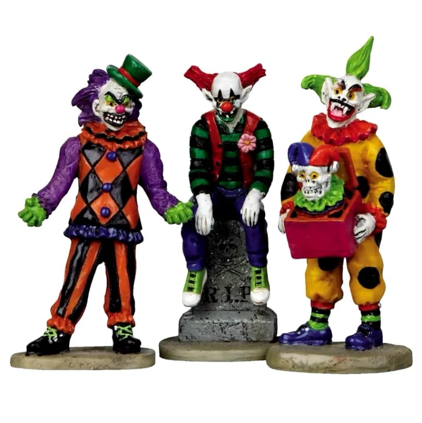 Lemax EVIL SINISTER CLOWNS # 12885 Halloween Spooky Town Accessoire NEU