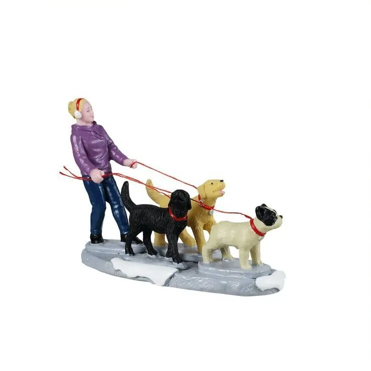Lemax DOG WALKER # 42361 Weihnachtsdorf Figuren 2024