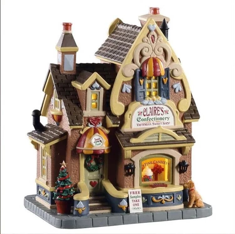 Lemax Claire's Confectionery # 05665 Weihnachtsdorf beleuchtetes Gebäude Neu OVP