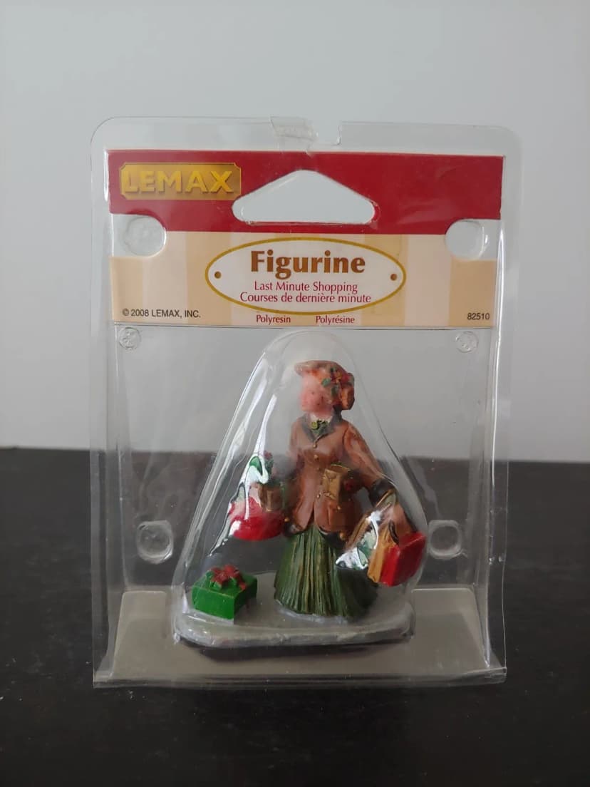 Lemax LAST MINUTE SHOPPING # 82510 Weihnachtsdorf Zubehör Figur 2008