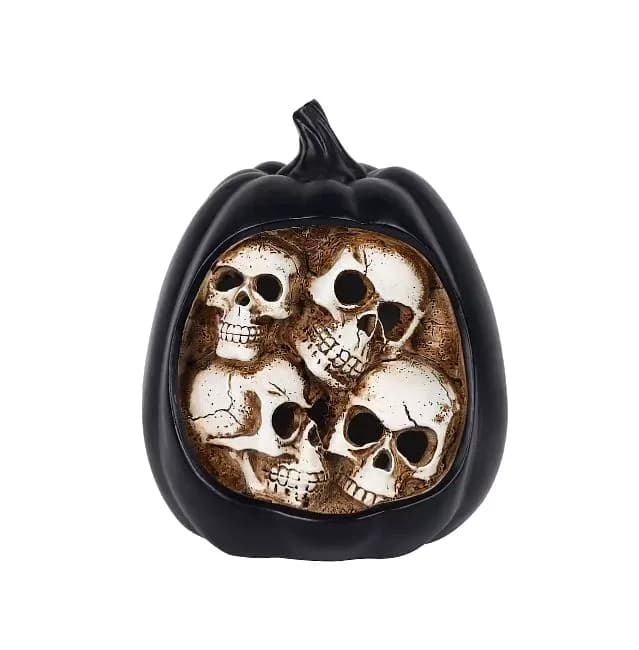 TOTENKOPF KÜRBIS LED 7" Tischplatte Akzent Halloween NEU