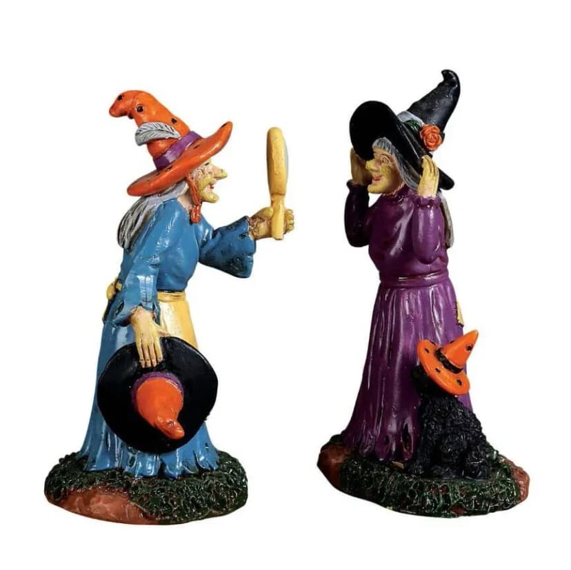 Lemax BLACK CAT MILLINERY Witches # 72490 Halloween Spooky Town Village Neu