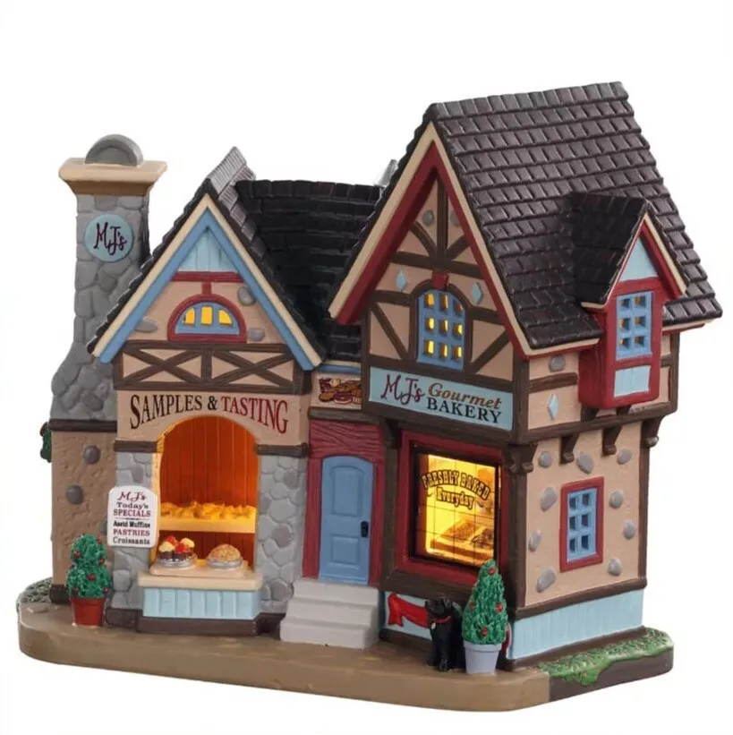 Lemax MJ'S GOURMET BAKERY #05694 Weihnachtsdorf beleuchtetes Gebäude