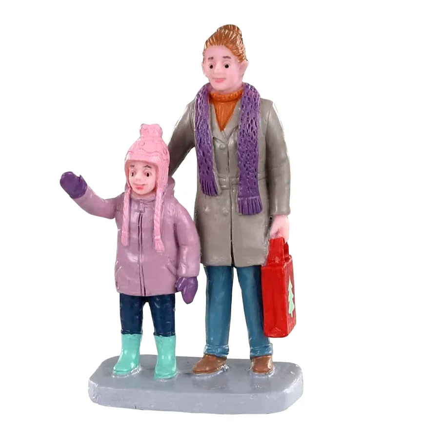 Lemax CHRISTMAS MARKET SHOPPERS #02959 Weihnachtsdorf Figur NEU