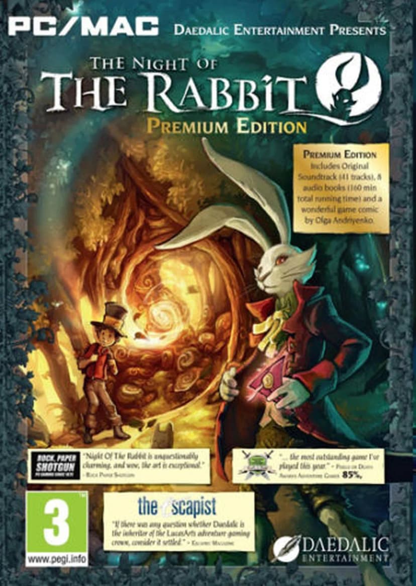 DIE NACHT DES HASEN Premium Edition PC & Mac Spiel DVD Abenteuer NEU in OVP