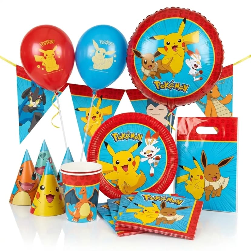 PIKACHU POKEMON PARTY - Geschirr Deko Kindergeburtstag Kinder Party Geburtstag