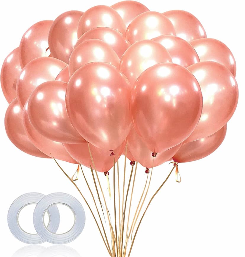 100 LUFTBALLONS ROSEGOLD Helium Luft Party Rose Deko Geburtstag Hochzeit Ø30cm