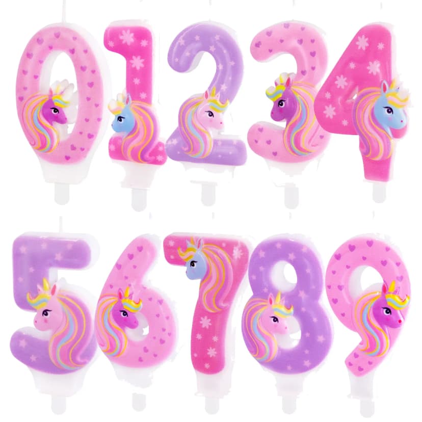 Kuchenkerzen Einhorn Kuchen Kerzen Geburtstag Einhörner Zahlenkerzen Kuchendeko