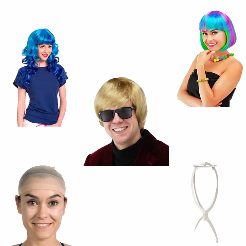 PERÜCKEN für Karneval Fasching Verkleidung Mottoparty Accessoires Haarteil Deko