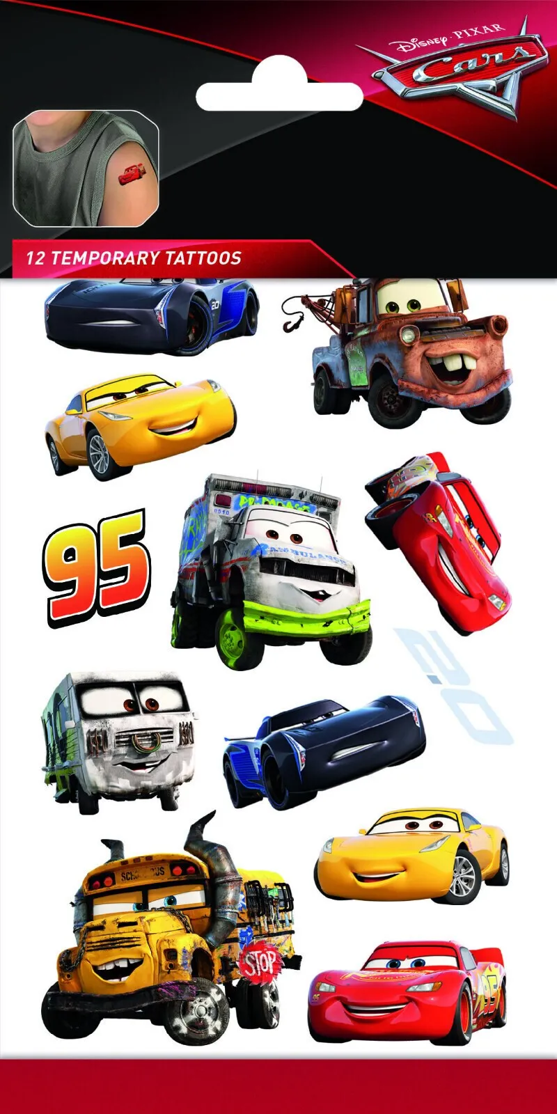 12 Tattoos CARS Kindertattoo Mitgebsel Geschenk Kindergeburtstag Geburtstag