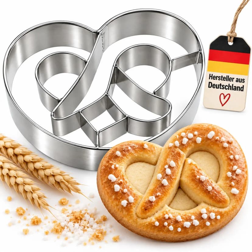 Brezel Ausstecher Edelstahl 5cm Ausstechform Oktoberfest - Made in Germany