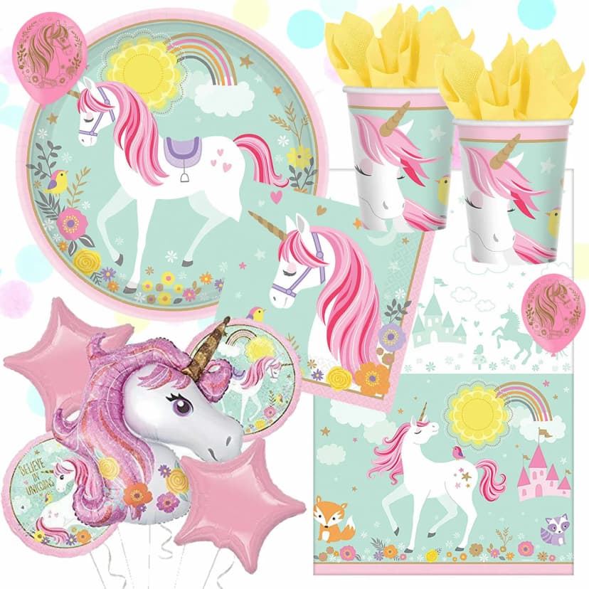 MAGICAL UNICORN - Geschirr Deko Einhorn Kindergeburtstag Kinder Geburtstag Party