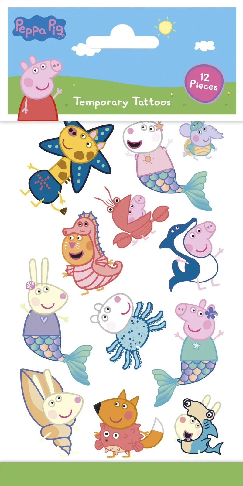 12 Tattoos PEPPA PIG Kindertattoo Mitgebsel Geschenk Kindergeburtstag Geburtstag