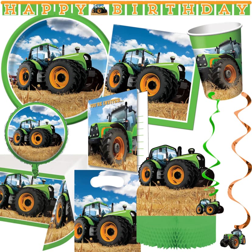 BAUERNHOF KINDERGEBURTSTAG - Geschirr Deko Traktor Kinder Geburtstag Party Farm
